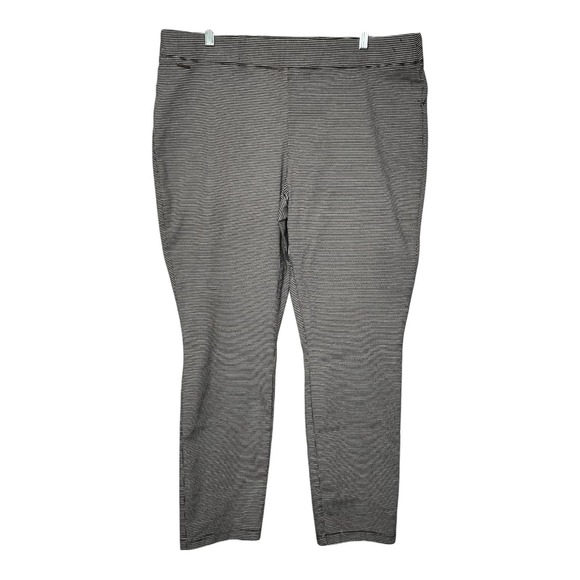 The Limited‎ Pants Womens Size 18W Black White Houndstooth Ankle Stretch Pull On - Picture 1 of 9